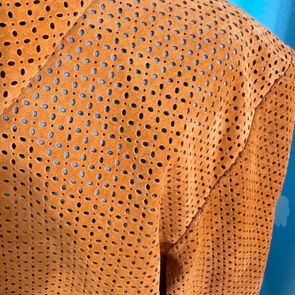 G-III leather perforated hoodie jacket - Picture 2 of 6